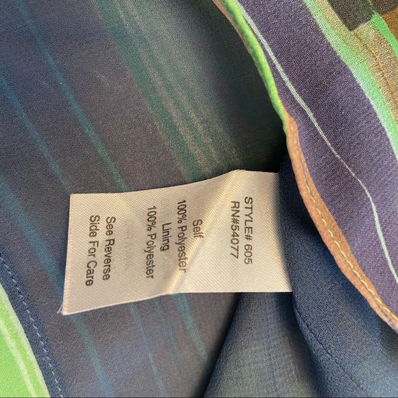 CAbi Green Flutter v-neck cami. Size medium. - Picture 2 of 5